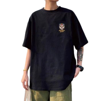 Luxe Brond Cotton Plus Size Short Sleeve Loose Round Neck Printed Casual T-Shirt
